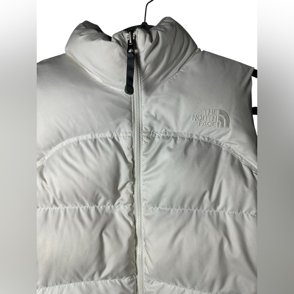 The North Face Women’s 700 Down Puffer Vest White Zip Up Sleeveless Size Medium - Picture 5 of 12
